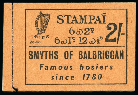 Stamp of Ireland » Booklets 1946-47 2s booklet, serial number 28-46, very fine