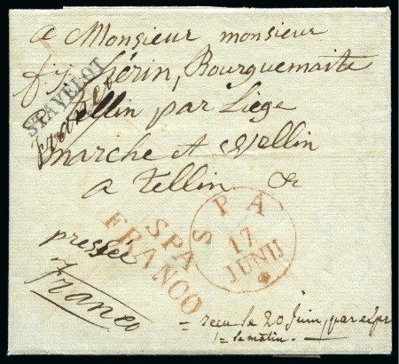 Stamp of Belgium » Belgique. Histoire Postale Ensemble de 16 lettres de Stavelot dont combinaisons