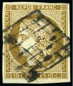 1849-1870, Sélection de pièces dont Yv. 1b, 2b, 2c