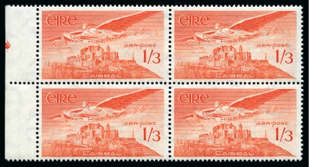 Stamp of Ireland » Airmails 1948-65 1s3d orange, mint nh left sheet marginal block