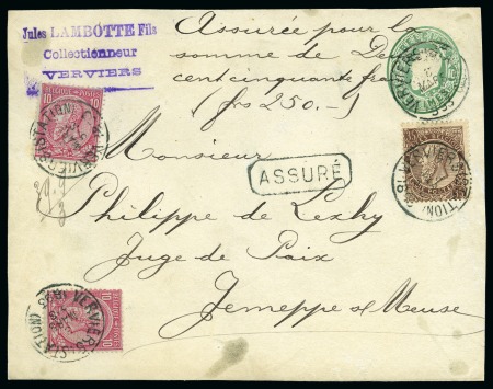 Stamp of Belgium » Belgique. 1884-91 Nouveaux types, nouvelles valeurs - Émission Collection sur le N 46, 10 cent. rose : centaines de