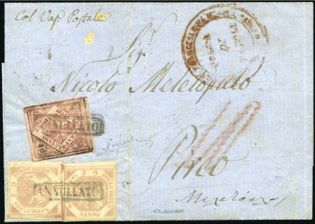 POSTAL FORGERY of the 20gr carmine on cover