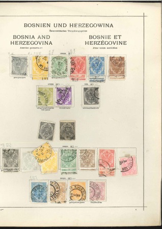Stamp of Bosnia and Herzegovina 1879-1918, Interesting if somewhat chaotic accumul