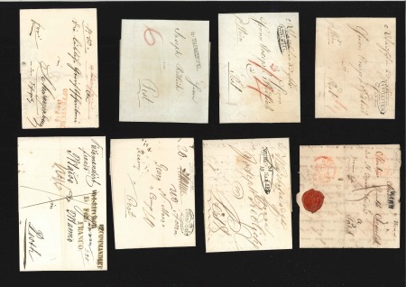 1823-42, Selection of eleven folded letter sheets 