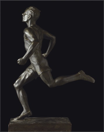 c1920 The "Runner" fine bronze by Edouard Fraisse