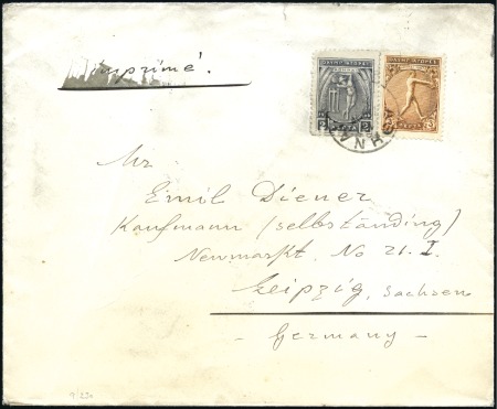 1907? (Jan) Envelope to Germany with 1906 Olympics