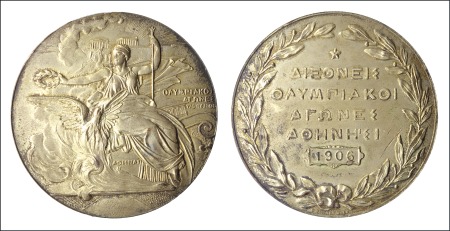 1906 Athens participation medal, silver, 50 mm, by