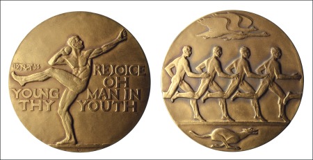 Stamp of Olympics Medals: 1936 Commemorative Joy of Youth Medal in b