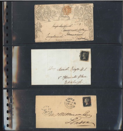 1840-1905, Group of 65 covers/cards incl. used 1d 