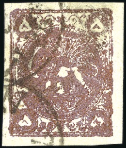 1878-79 5 Krans deep violet bronze, Type B, used