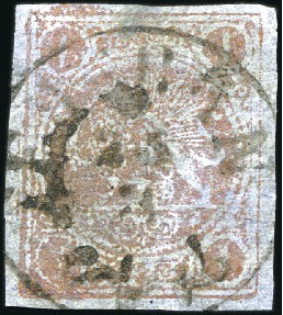 1878 1 Tolman bronze red on blue pelure paper, Typ