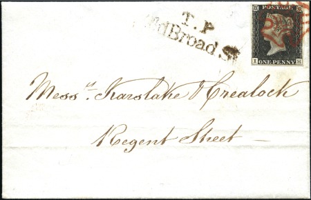 Stamp of Great Britain » 1840 1d Black and 1d Red plates 1a to 11 1840 (Jul 1) Wrapper with 1840 1d black pl.3 IH wi