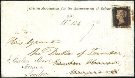 Stamp of Great Britain » 1840 1d Black and 1d Red plates 1a to 11 1840 (Aug 24) Printed circular from the British As
