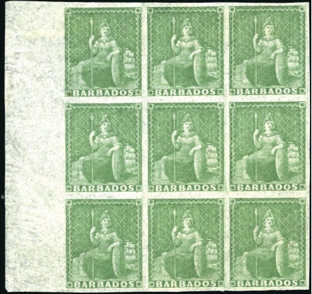 1855-58 1/2d Green, no wmk white paper, mint og le