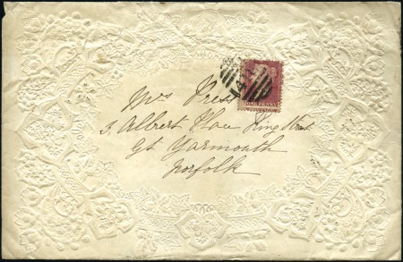 Stamp of Great Britain » 1854-70 Perforated Line Engraved 1874 (Feb 13) Embossed decoration Valentine's enve