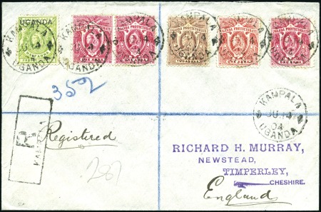 1904 (Jun 14) Envelope sent registered to the UK w