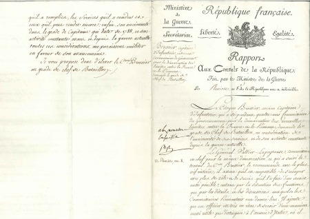Stamp of France AUTOGRAPHE : 1800-12, Trois documents historiques 