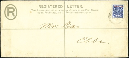 1902 (Feb 27) Long registered envelope with 1902 2