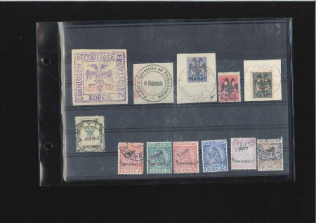 Stamp of Albania 1913-18 Provisionals selection (12) incl. 1914 10p