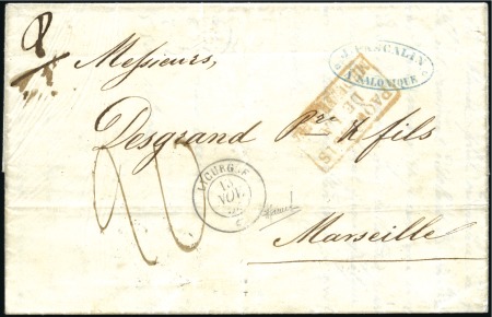 Stamp of France » Poste Maritime - Lignes LYCURGE & EGYPTUS: Càd du 13 NOV 53 pour le premie