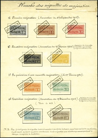1918-26 Superbe document reprenant les deux séries