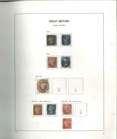 Stamp of Great Britain » Collections 1840-1980, Collection in 3 albums with better valu