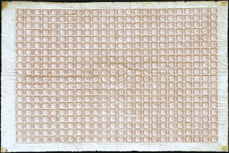 Stamp of Great Britain » 1854-70 Perforated Line Engraved 1870 1/2d Rose pl.12 complete sheet of 480 with ma