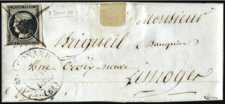 Stamp of France Rarissime cachet de fortune de St Léonard plus plu