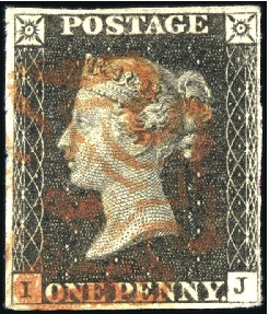 Stamp of Great Britain » 1840 1d Black and 1d Red plates 1a to 11 1840 1d Black pl.3 IJ with close to good margins, 