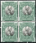 1930-44 1/2d Black & Green mint nh block of four w