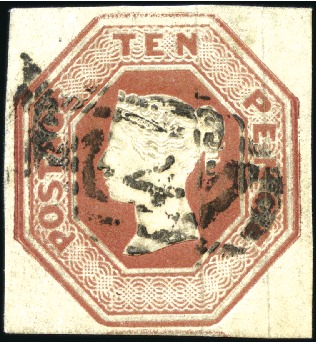 1847-87, Small used selection incl. embossed 10d w