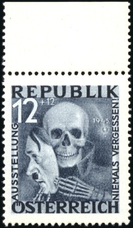 Stamp of Austria » 2nd. Republic 1946 SS Lightning  5(g) + 3(g) and Hitler Death Ma