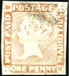 1848-59, Used selection incl. Post Paid worn impre