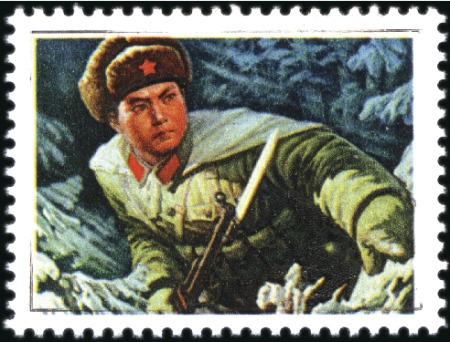 Stamp of China 1969(ca.) Unissued Soldier stamp essay, no gum, ve