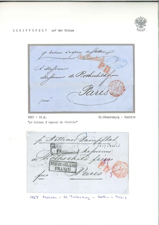 Stamp of Russia » Ship Mail » Ship Mail in the Baltic Sea 1839-1914, Collection mounted on leaves of 22 cove