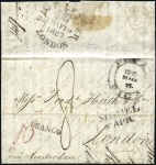 Stamp of Russia » Ship Mail » Ship Mail in the Baltic Sea LONDON: 1822-48 4 incoming covers from St Petersbu