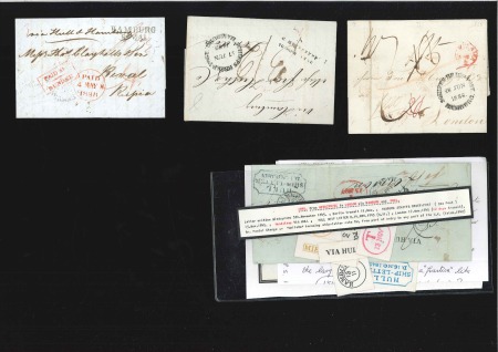 Stamp of Russia » Ship Mail » Ship Mail to and from Hull 1838-46 Group of 5 covers, 2 ex Robertson, 4 outgo
