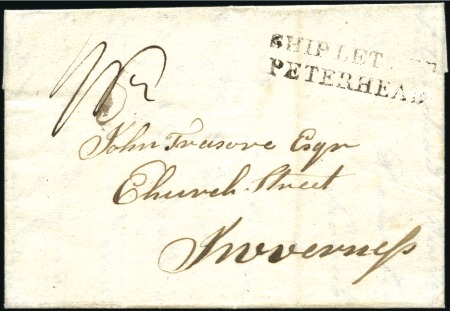 Stamp of Russia » Ship Mail » Ship Mail in the Arctic and Northern Russia - Sea Mail 1827 (Jun 19) Folded letter from Archangel to Scot