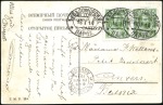 1911-14 Pair of postcards with "1s WHITE SEA STEAM