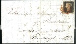 Stamp of Russia » Ship Mail » Ship Mail in the Baltic Sea GREAT BRITAIN: 1840 (June 11th) 1d Black on entire