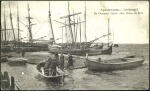 1915 Picture postcard of fishing fleet in the estu