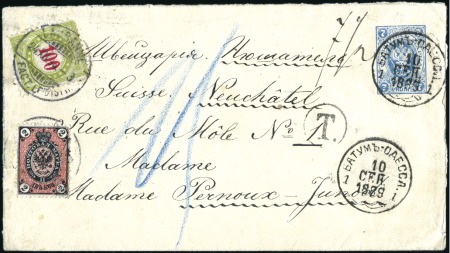 1889-93 Pair of postal stationery covers posted on