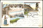 Stamp of Russia » Ship Mail » Ship Mail in the Black Sea 1899 Souvenir postcard of Port Said sent to Japan