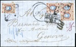 1856-65 Trio of covers; 2 pre-stamp covers and 1 f