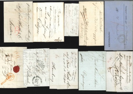 Stamp of Russia » Ship Mail » Ship Mail in the Baltic Sea 1832-45 Group of pre-stamp covers (9) mostly from 