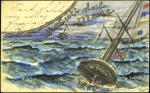 Stamp of Russia » Ship Mail » Ship Mail in the Black Sea 1900 3k Postal stationery card, handpainted on rev