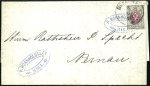 1867-75, Group of three covers from Riga, cancelle