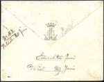 1878 Envelope to Sweden posted on board ship with 