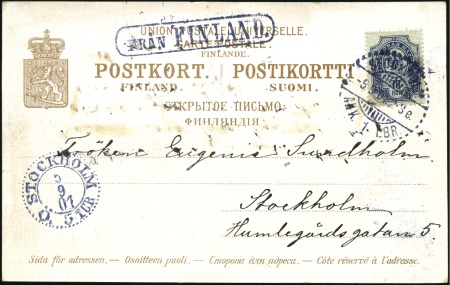 Stamp of Russia » Ship Mail » Ship Mail in the Baltic Sea 1901 Pair of covers with "FRAN FINLAND" (from Finl