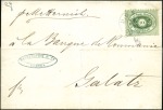 1868 Cover to Galatz franked D.D.S.G. 10kr Green o